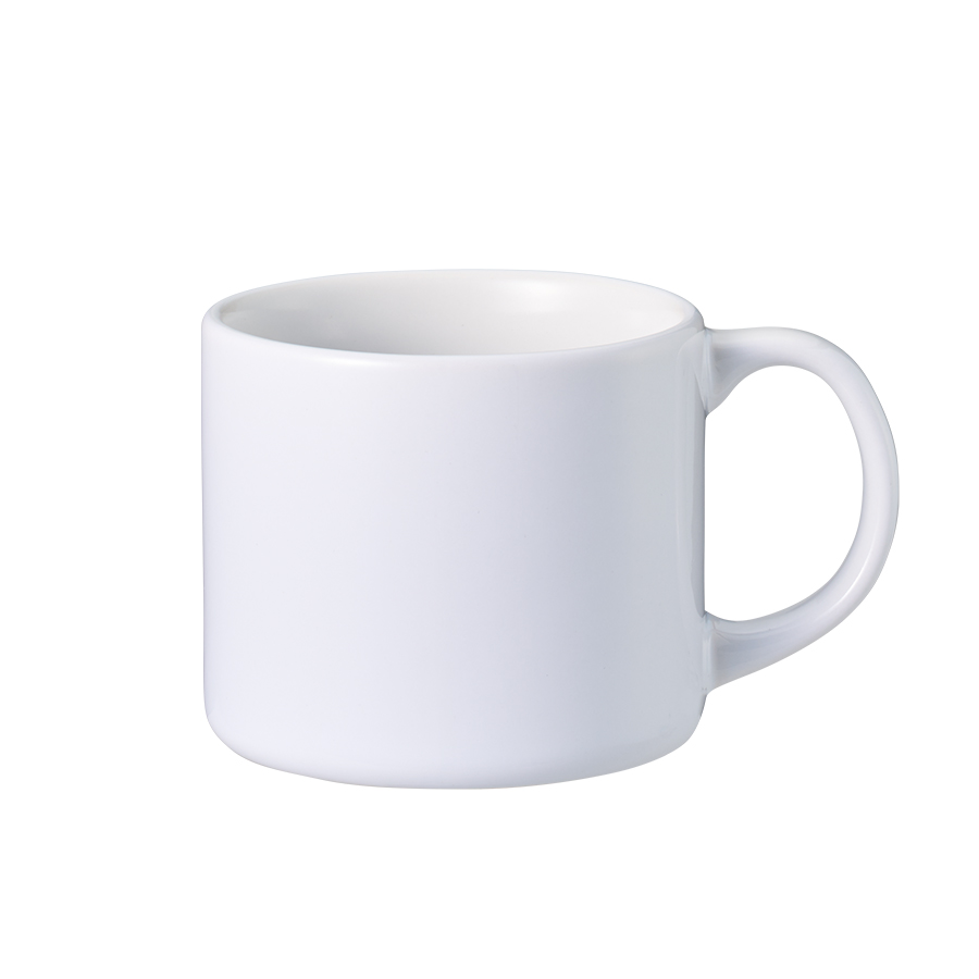 陶器マグストレート　ショートワイド　ホワイト