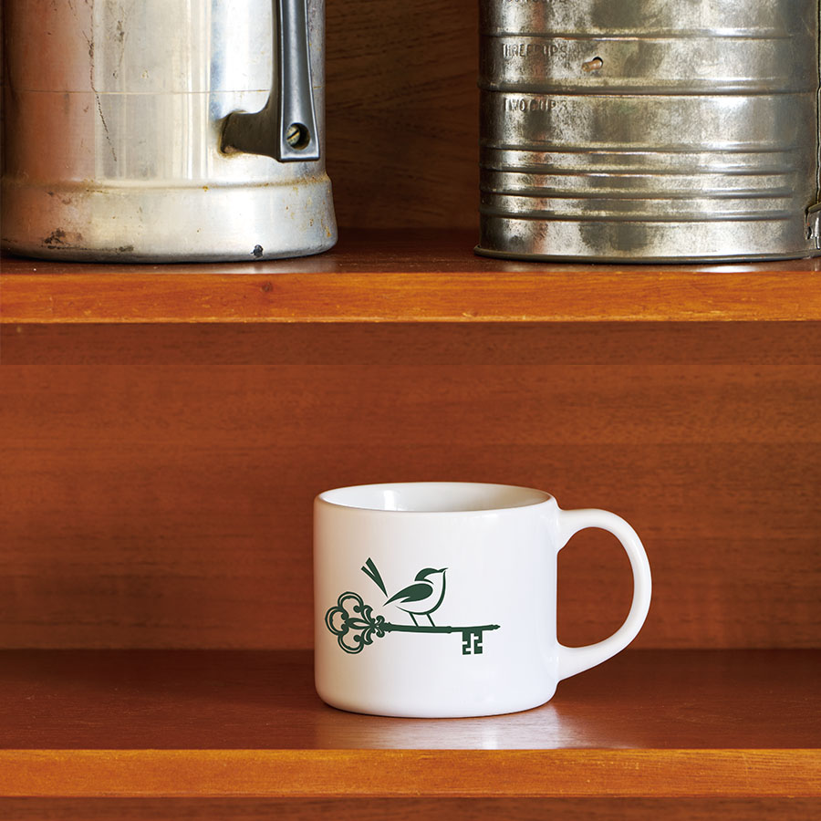 陶器マグストレート　ショートワイド　ホワイト