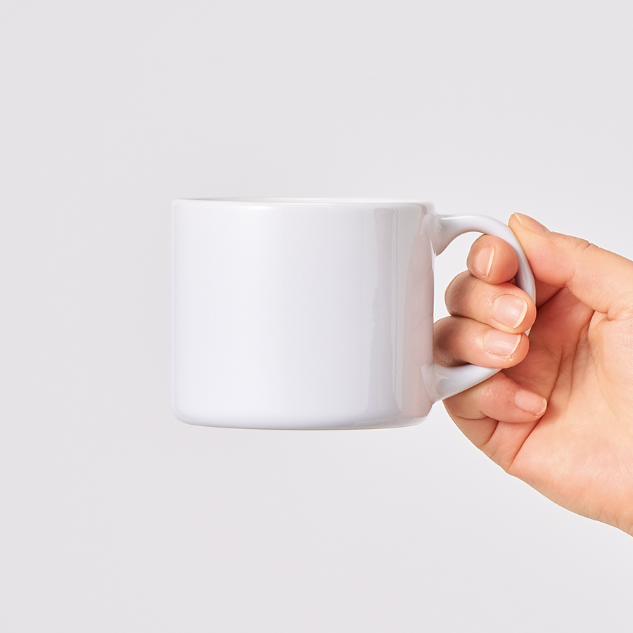 陶器マグストレート　ショートワイド　ホワイト