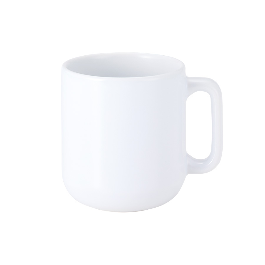 陶器マグストレート　ラウンドボトム　ホワイト