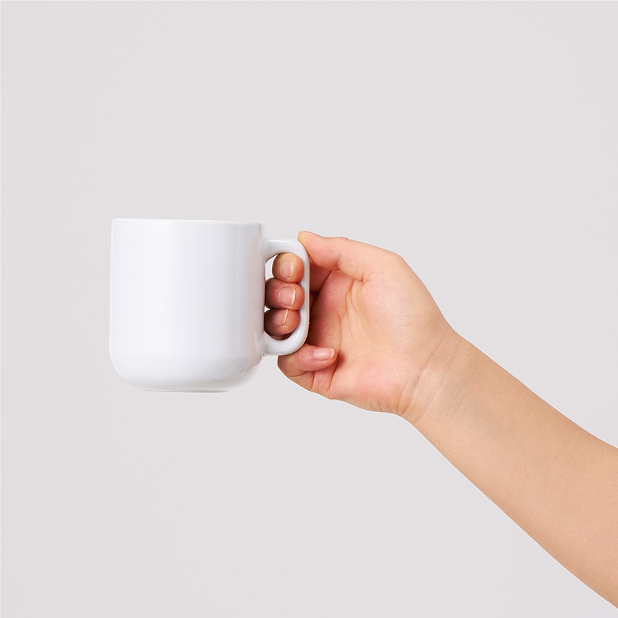 陶器マグストレート　ラウンドボトム　ホワイト