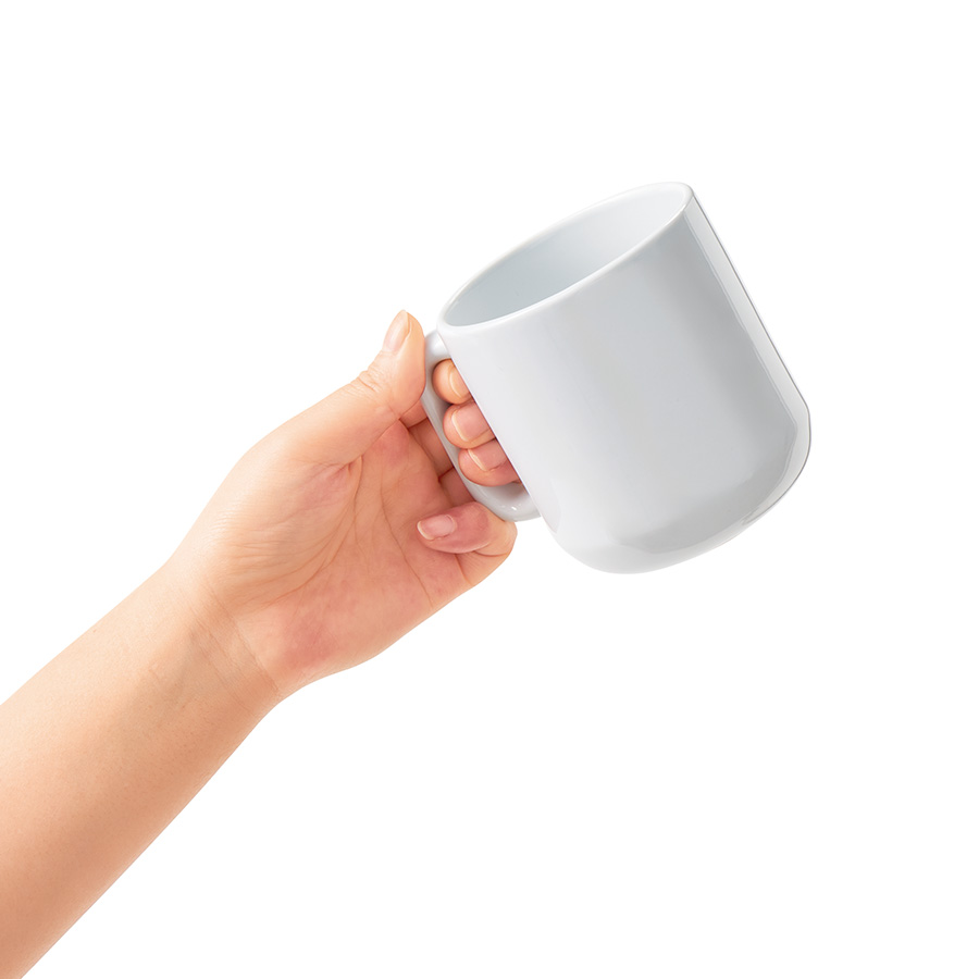 陶器マグストレート　ラウンドボトム　ホワイト