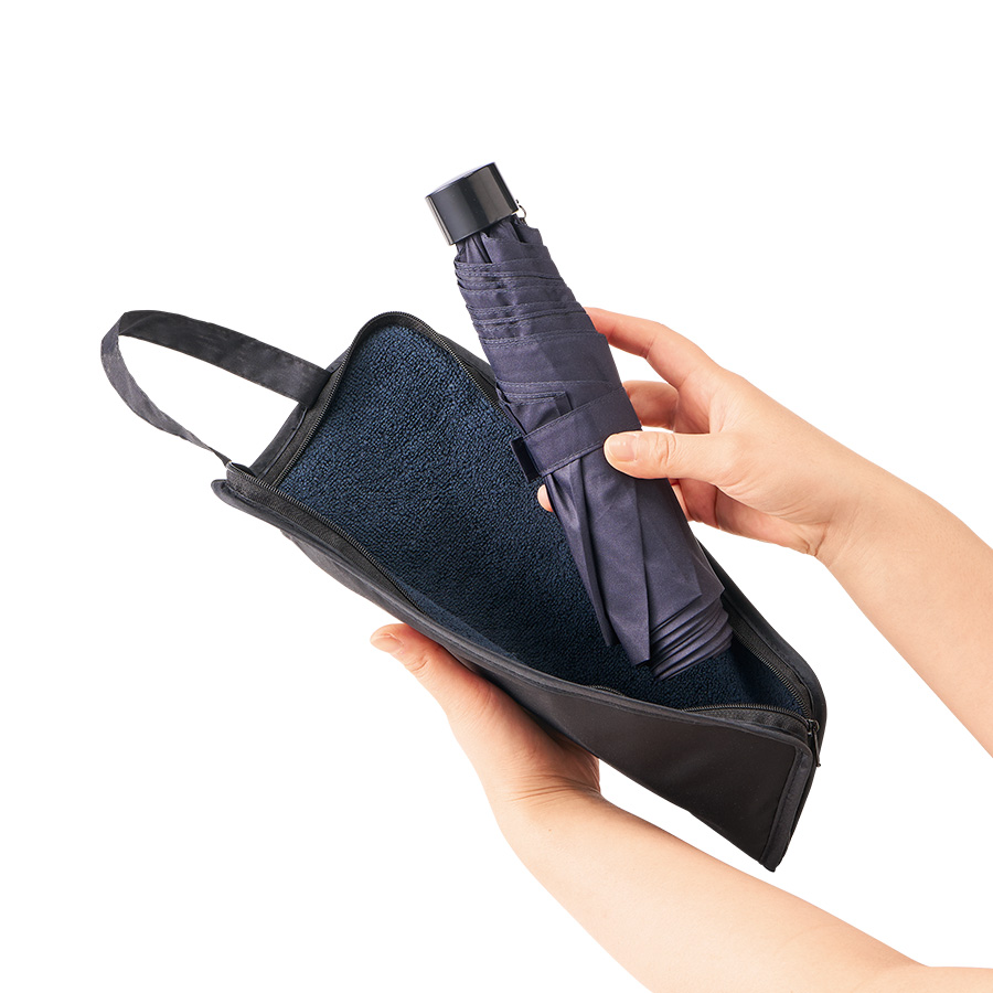 吸水収納ケース付UV折りたたみ傘