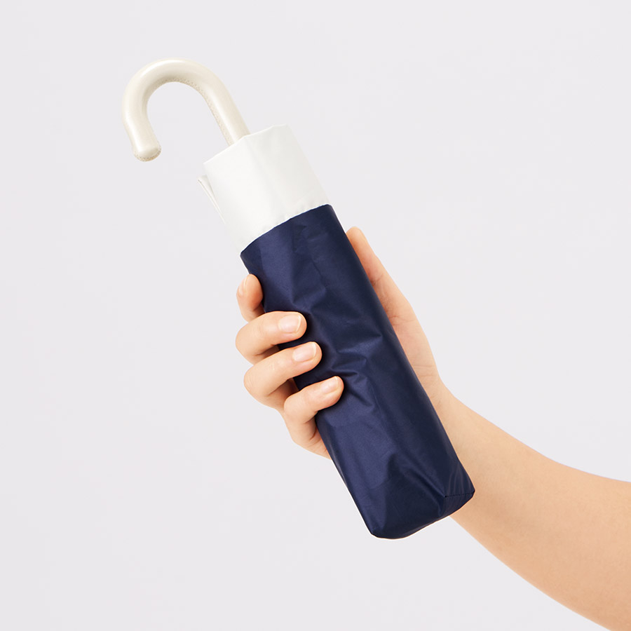 ドーム型ツートーン遮光折りたたみ傘