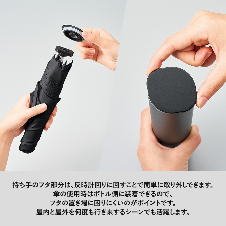 スリムアルミボトルUV折りたたみ傘
