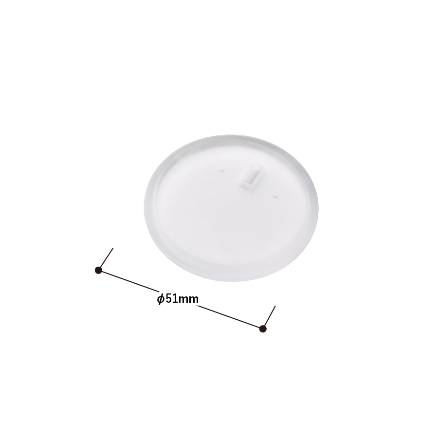 【アウトレット】ライティングバッジ　丸形　クリア