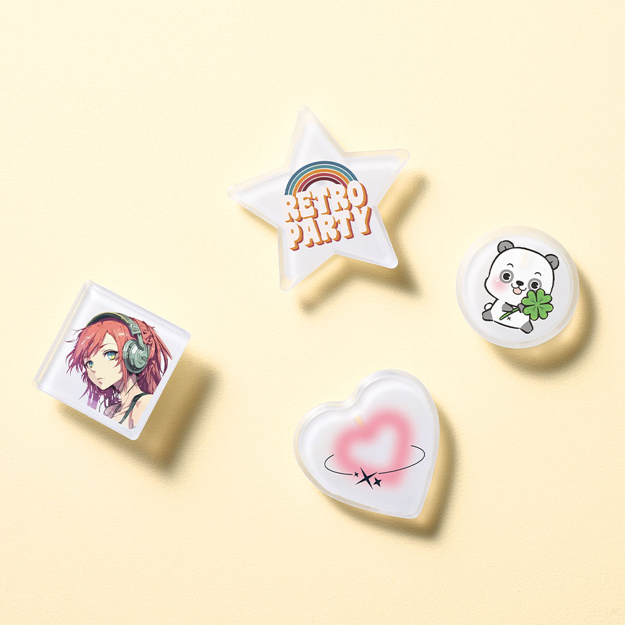 【アウトレット】ライティングバッジ　星形　クリア