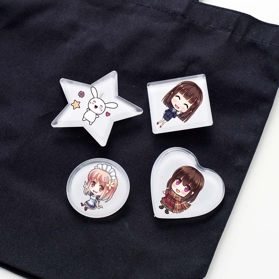 【アウトレット】ライティングバッジ　星形　クリア