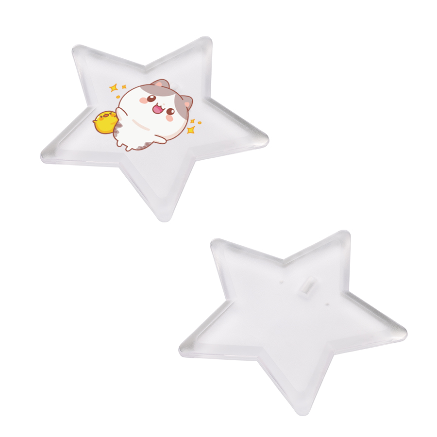 TX-0004-004【アウトレット】ライティングバッジ　星形　クリア