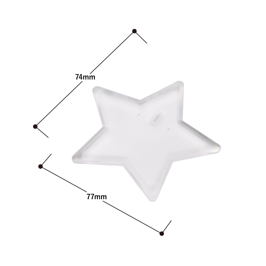 【アウトレット】ライティングバッジ　星形　クリア