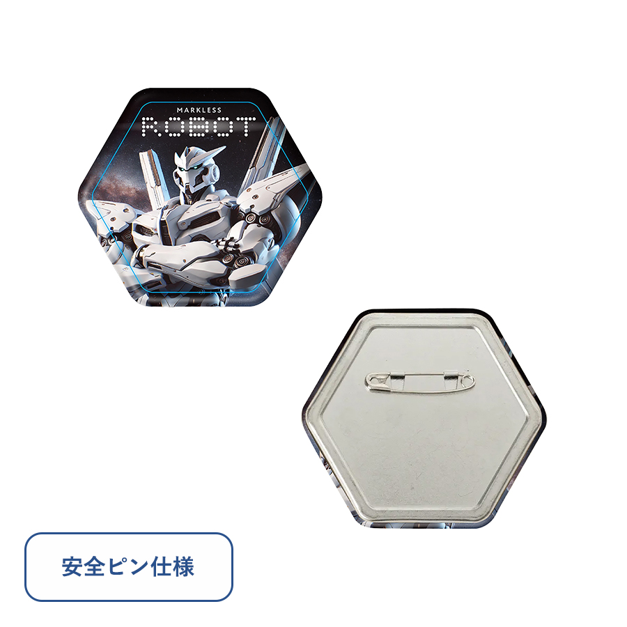 TX-0029-005缶バッジ　六角形