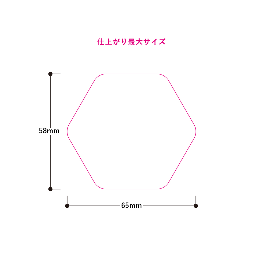 缶バッジ　六角形
