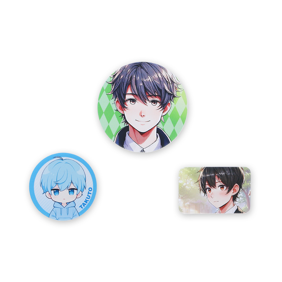 布缶バッジ　φ75mm