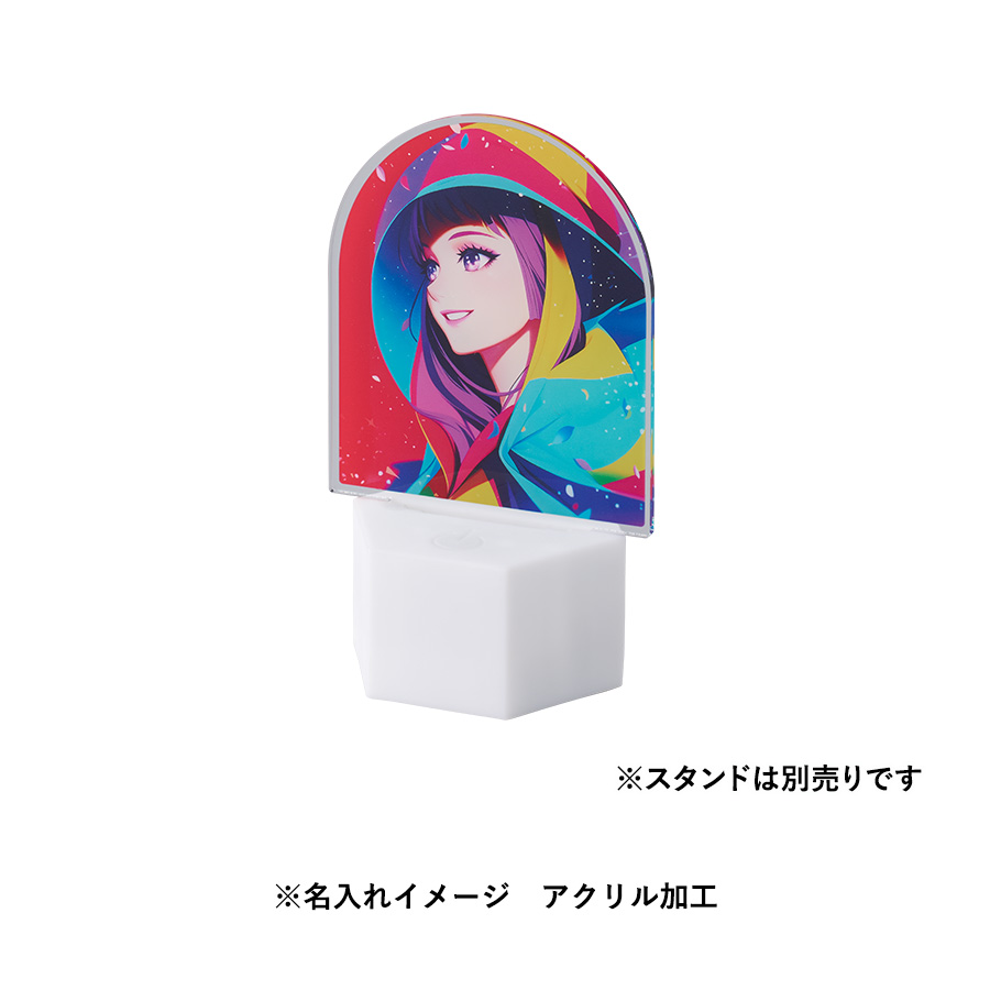 アクリルライティングスタンド六角用プレートS 3mm　クリア