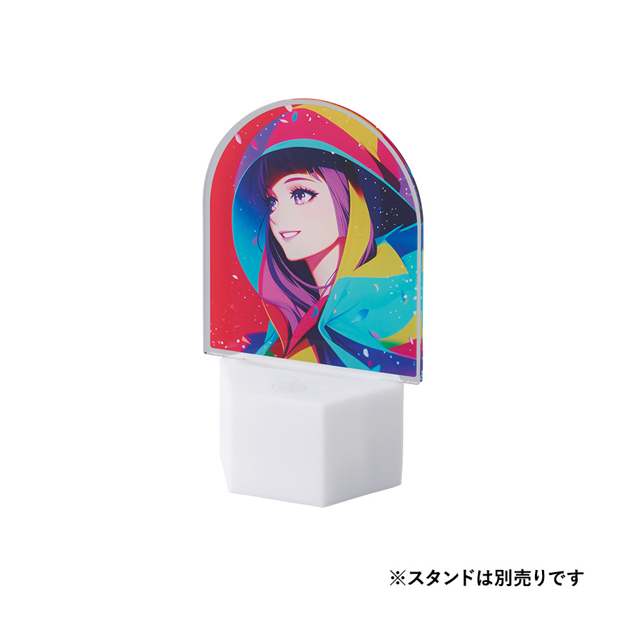 アクリルライティングスタンド六角用プレートS 3mm　クリア