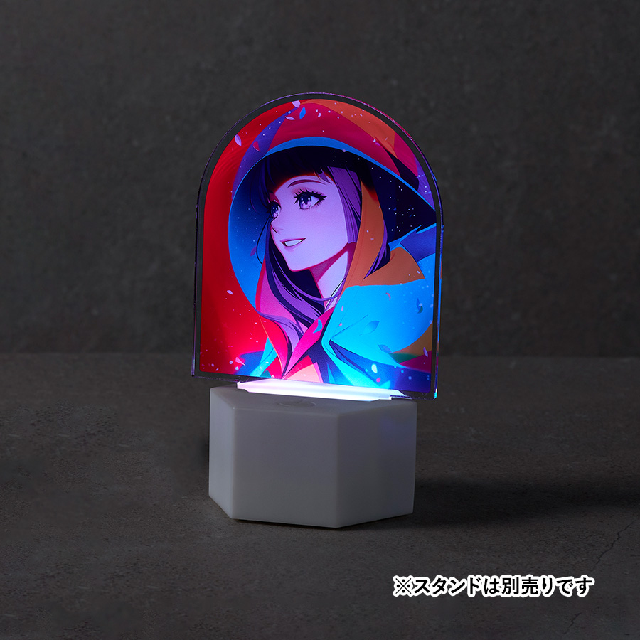 アクリルライティングスタンド六角用プレートS 3mm　クリア