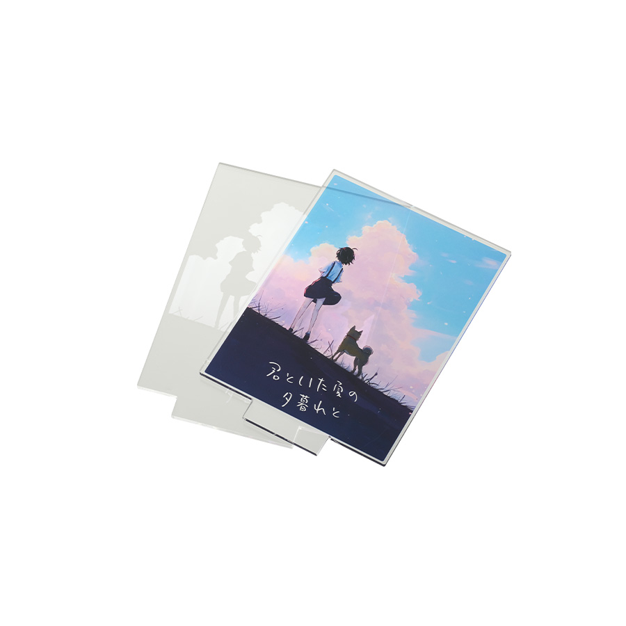 アクリルライティングスタンド六角用プレートS 3mm×2枚　クリア