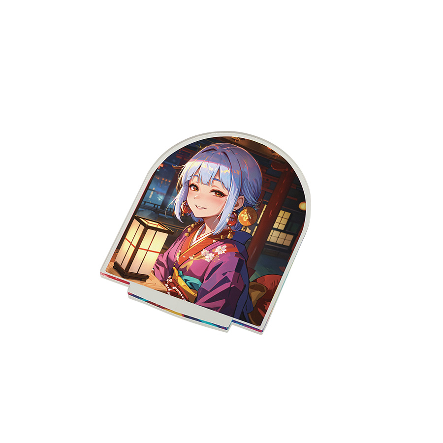 アクリルライティングスタンド六角用プレートS 5mm　クリア