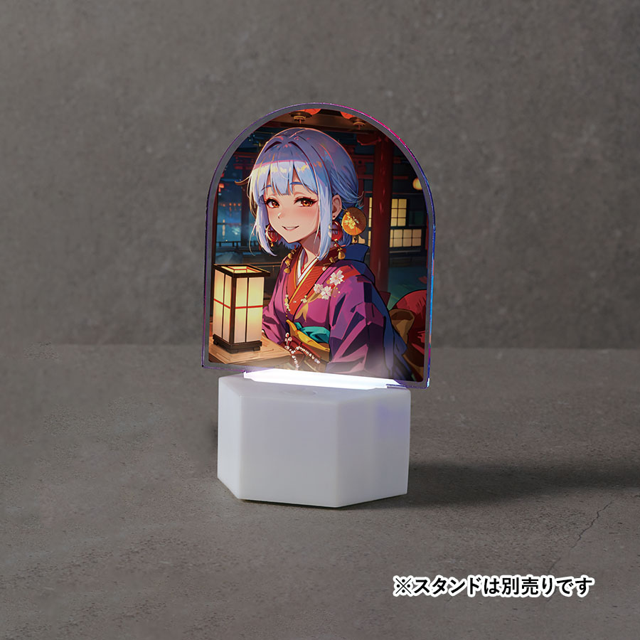 アクリルライティングスタンド六角用プレートS 5mm　クリア