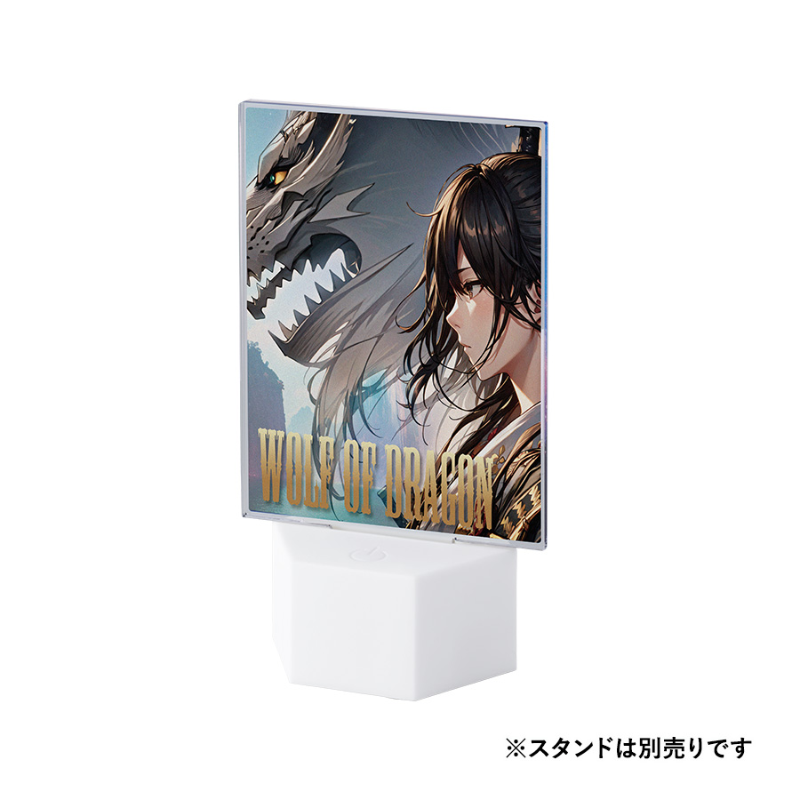 アクリルライティングスタンド六角用プレートL 3mm　クリア