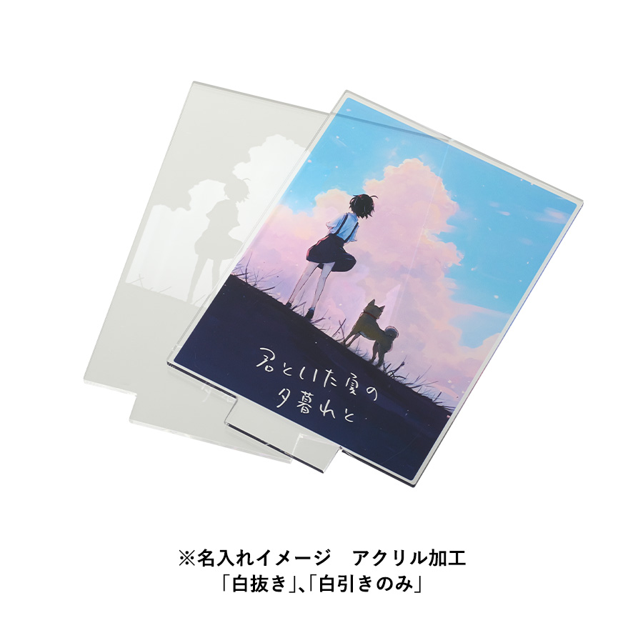 アクリルライティングスタンド六角用プレートL 3mm×2枚　クリア