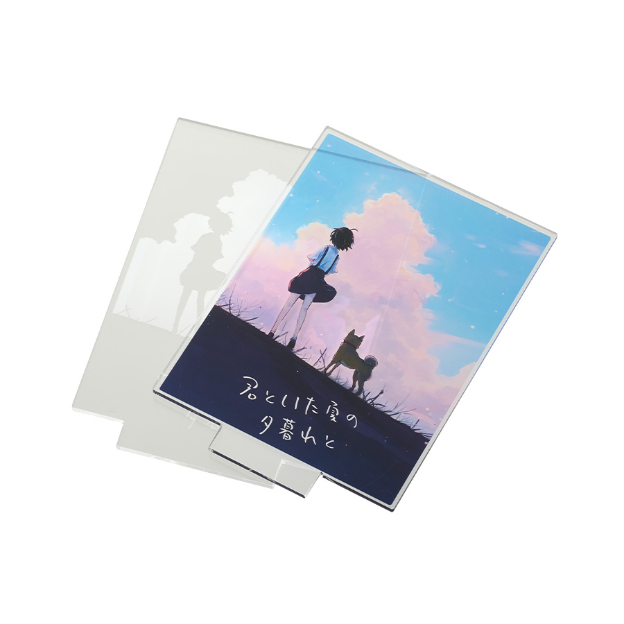 アクリルライティングスタンド六角用プレートL 3mm×2枚　クリア