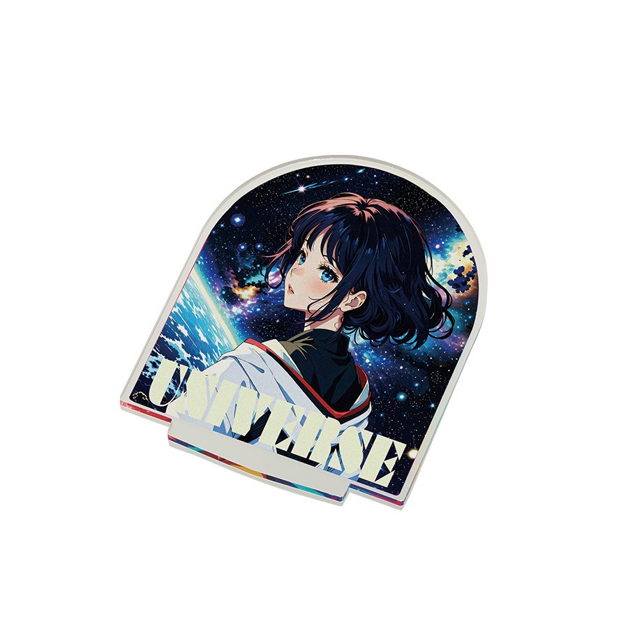 アクリルライティングスタンド六角用プレートL 5mm　クリア