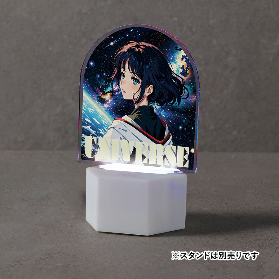 アクリルライティングスタンド六角用プレートL 5mm　クリア