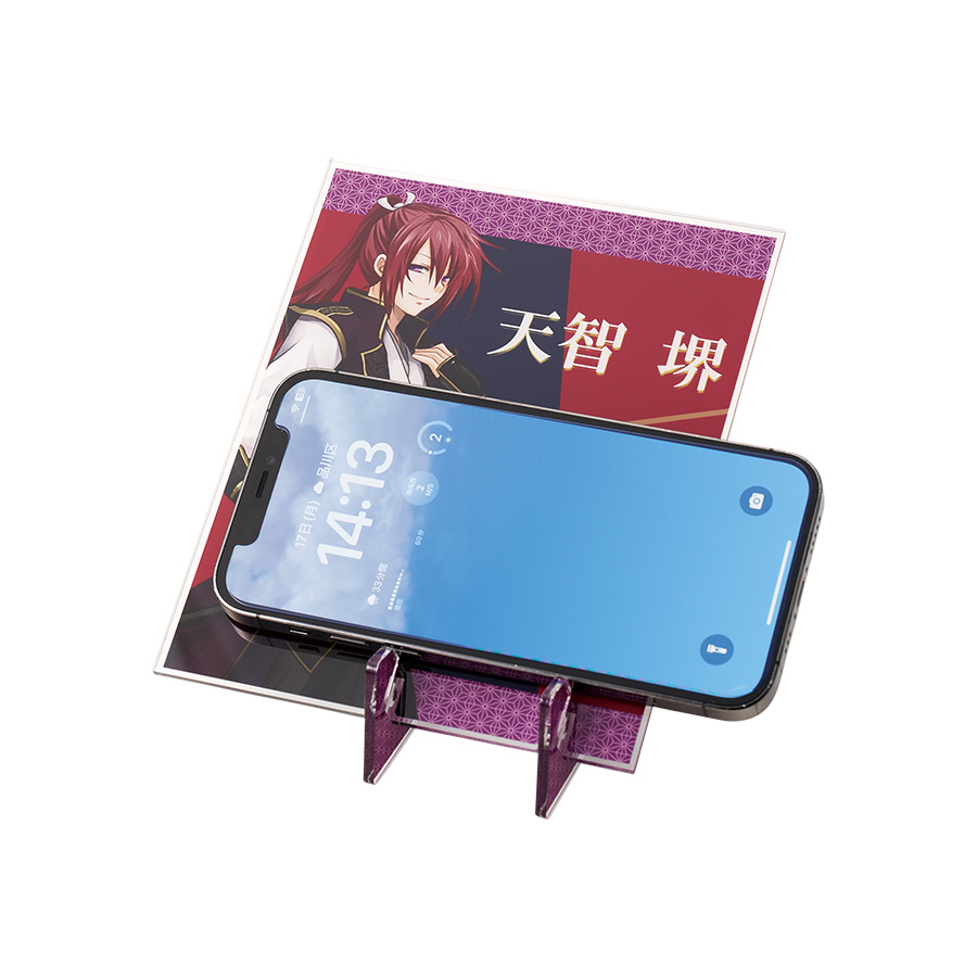 角度が変えられるアクリルスマホスタンド