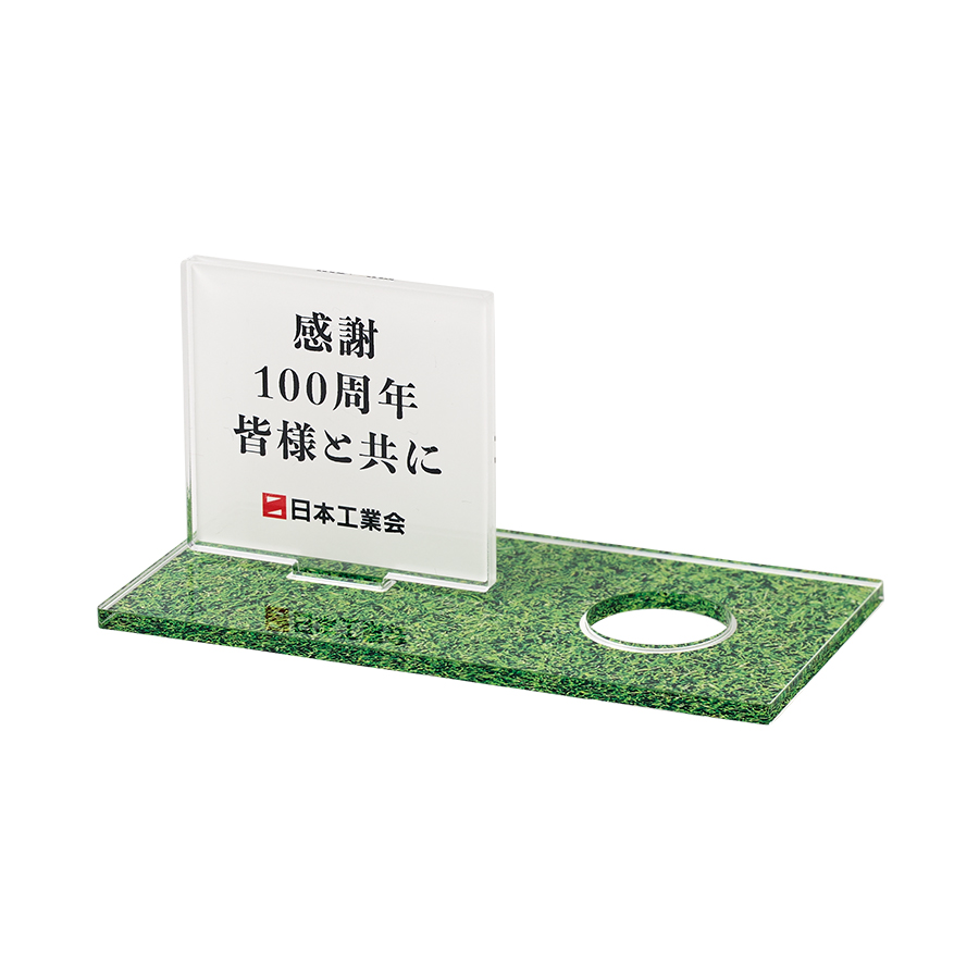 アクリルスタンド47×47mm付ゴルフボールディスプレイ