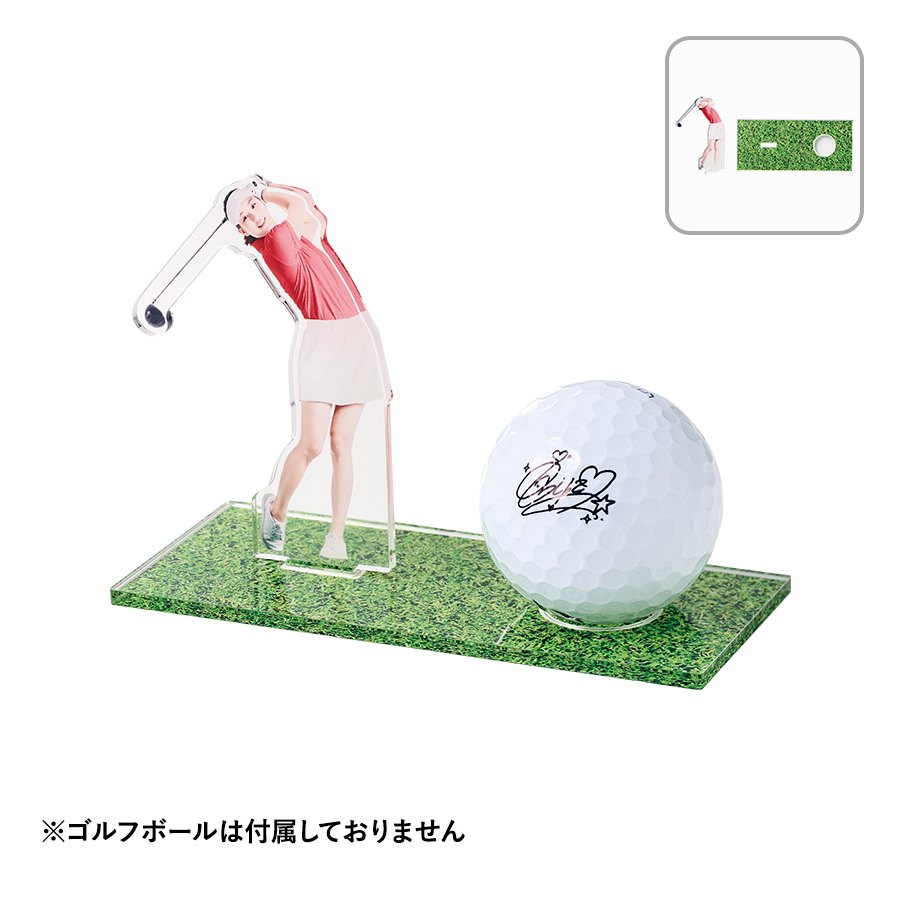 TZ-1128アクリルスタンド50×75mm付ゴルフボールディスプレイ