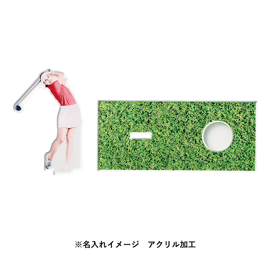 アクリルスタンド50×75mm付ゴルフボールディスプレイ