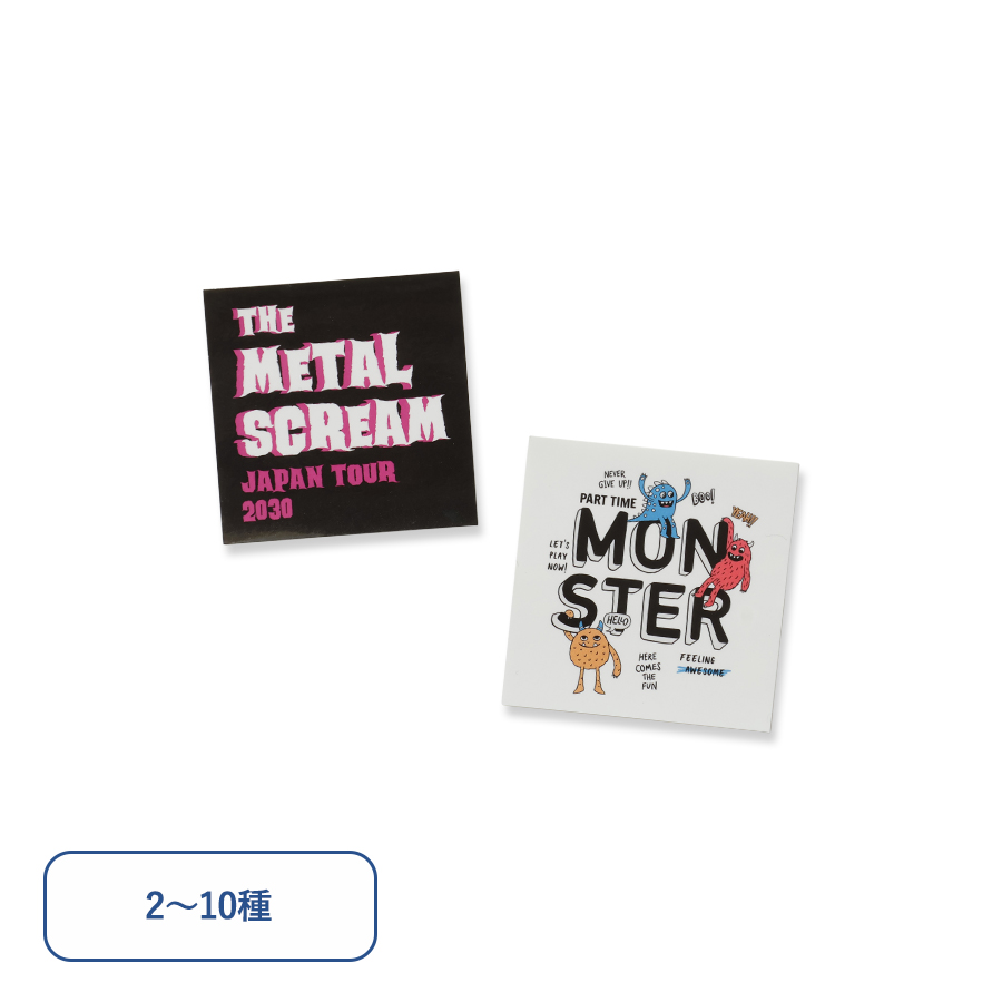 GOL-1001ロゴステッカー　50×50（mm）角【2～10種】