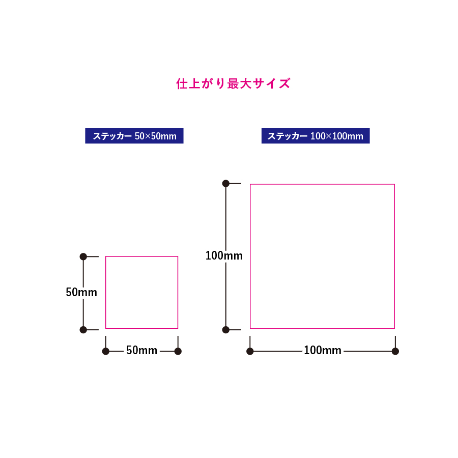ロゴステッカー　50×50（mm）内オリジナル型