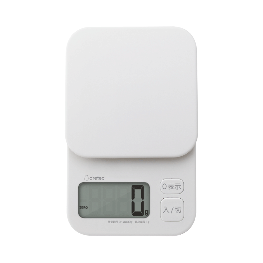 KS-832デジタルスケール「トルテ」3kg　ホワイト