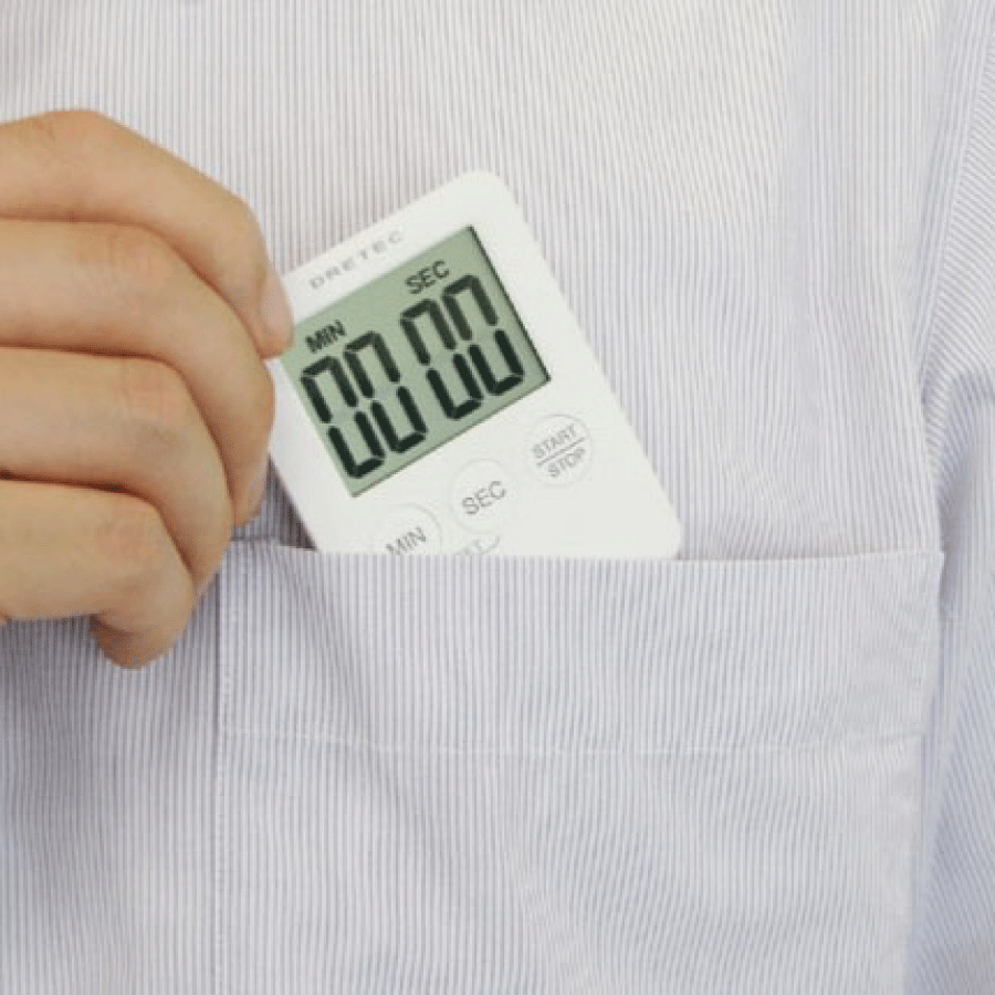 T-307デジタルタイマー「ポケッティ」　ホワイト