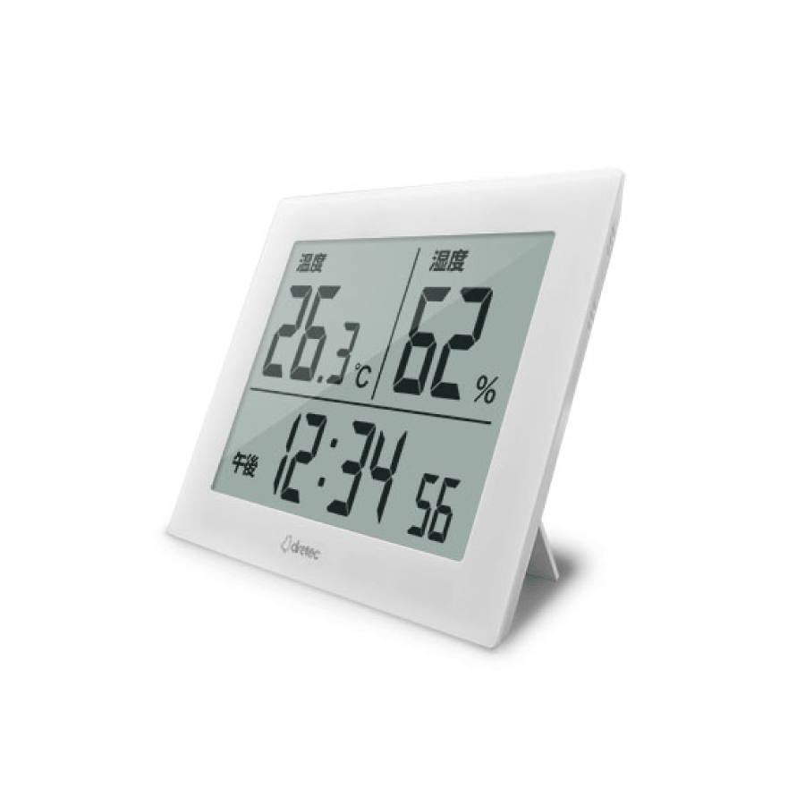 大画面温湿度計「ハキミエ」　ホワイト