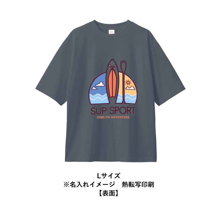 カスタムデザインオーガニックコットンTシャツ 7.4オンス オーバー