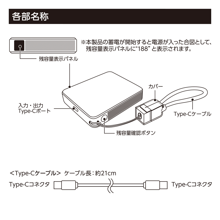 【先行掲載】PD急速充電コードストラップ付モバイルチャージャー5000（全面印刷対応）