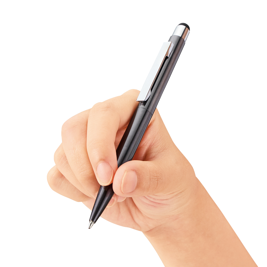 タッチペン付クールメタルボールペン（再生ステンレス）
