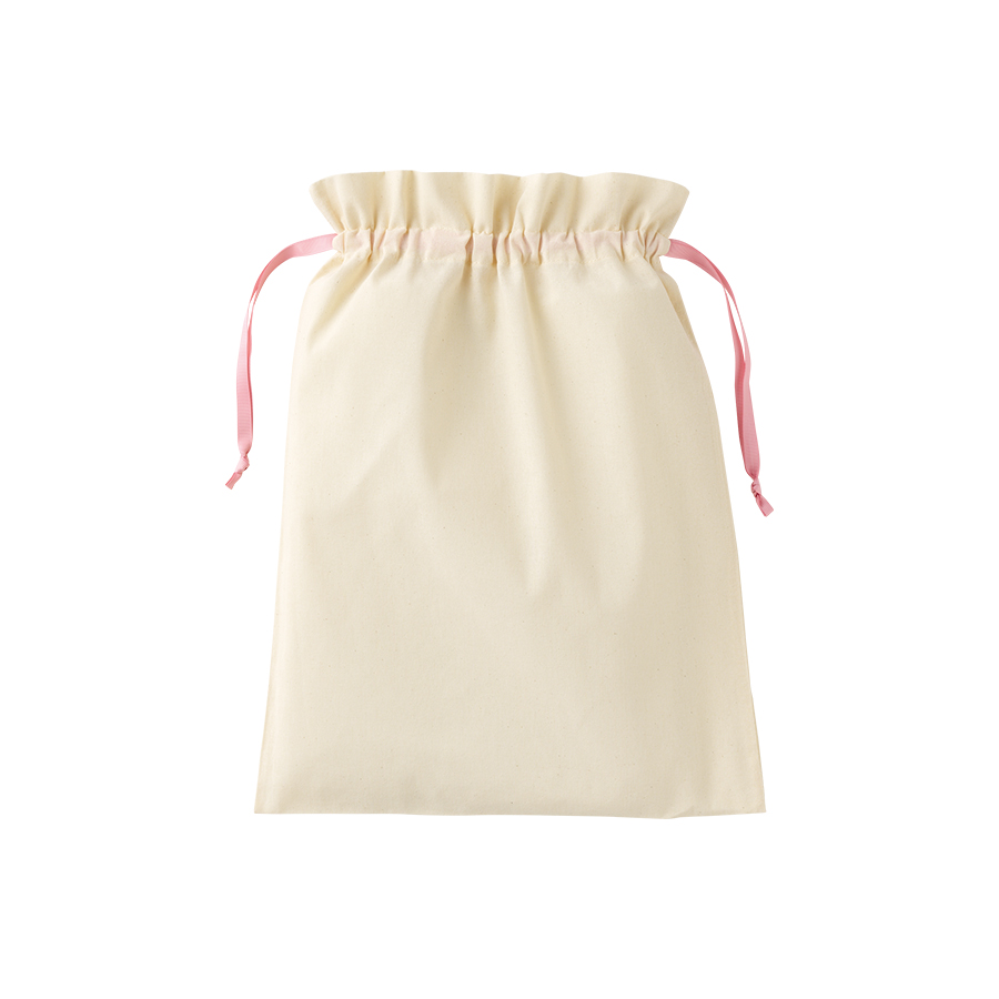 コットンカラーリボン巾着（L）