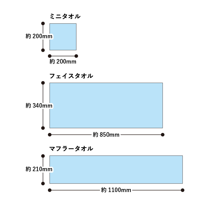 ソフトタッチミニタオル　ホワイト