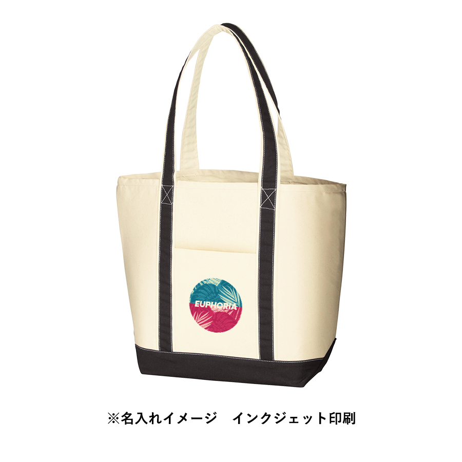 キャンバスバイカラートート（L）