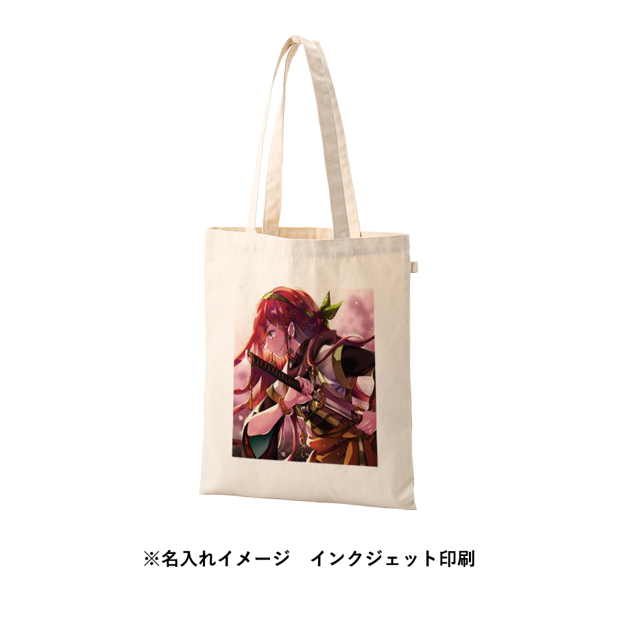 キャンバスフラットトートループ付　ナチュラル