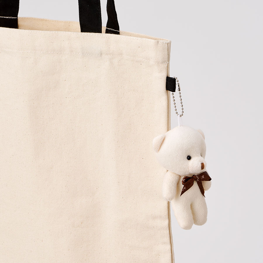 キャンバスフラットトートループ付　ナチュラル