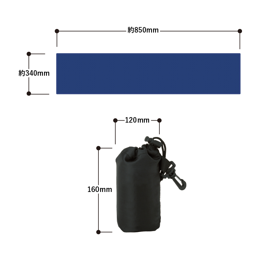涼感フェイスタオル（巾着付）