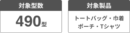 対象型数・対象製品