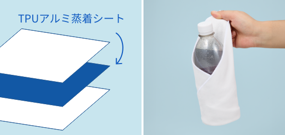【くっつくタオル】全面に保冷保温効果付きの新商品が登場
