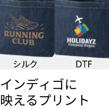 インディゴに映えるプリント