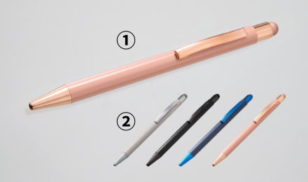 タッチペン付ワンカラーボールペン（再生アルミ）